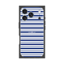 プレミアムスクエアケース［ Small Border - Navy ］