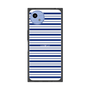 プレミアムスクエアケース［ Small Border - Navy ］