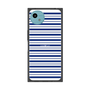 プレミアムスクエアケース［ Small Border - Navy ］