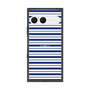 プレミアムスクエアケース［ Small Border - Navy ］