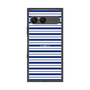 プレミアムスクエアケース［ Small Border - Navy ］