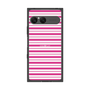 プレミアムスクエアケース［ Small Border - Pink ］