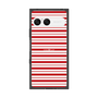 プレミアムスクエアケース［ Small Border - Red ］