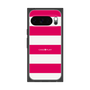 プレミアムスクエアケース［ Big Border - Pink ］