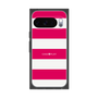 プレミアムスクエアケース［ Big Border - Pink ］