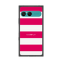 プレミアムスクエアケース［ Big Border - Pink ］