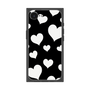 プレミアムスクエアケース［ Dot Hearts - Black ］