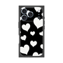 プレミアムスクエアケース［ Dot Hearts - Black ］