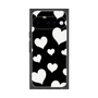 プレミアムスクエアケース［ Dot Hearts - Black ］