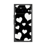 プレミアムスクエアケース［ Dot Hearts - Black ］