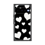 プレミアムスクエアケース［ Dot Hearts - Black ］
