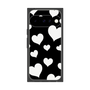 プレミアムスクエアケース［ Dot Hearts - Black ］