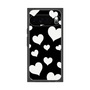 プレミアムスクエアケース［ Dot Hearts - Black ］