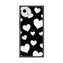 プレミアムスクエアケース［ Dot Hearts - Black ］