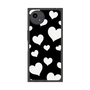 プレミアムスクエアケース［ Dot Hearts - Black ］
