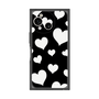 プレミアムスクエアケース［ Dot Hearts - Black ］