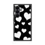 プレミアムスクエアケース［ Dot Hearts - Black ］