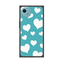 プレミアムスクエアケース［ Dot Hearts - Blue ］