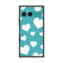 プレミアムスクエアケース［ Dot Hearts - Blue ］