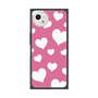 プレミアムスクエアケース［ Dot Hearts - Pink ］