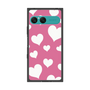 プレミアムスクエアケース［ Dot Hearts - Pink ］
