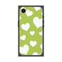 プレミアムスクエアケース［ Dot Hearts - Green ］
