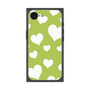 プレミアムスクエアケース［ Dot Hearts - Green ］