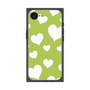 プレミアムスクエアケース［ Dot Hearts - Green ］