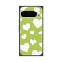 プレミアムスクエアケース［ Dot Hearts - Green ］