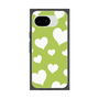 プレミアムスクエアケース［ Dot Hearts - Green ］