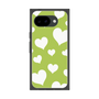 プレミアムスクエアケース［ Dot Hearts - Green ］