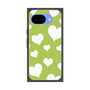 プレミアムスクエアケース［ Dot Hearts - Green ］