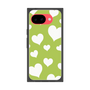 プレミアムスクエアケース［ Dot Hearts - Green ］