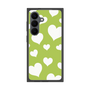 プレミアムスクエアケース［ Dot Hearts - Green ］