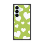 プレミアムスクエアケース［ Dot Hearts - Green ］