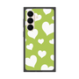 プレミアムスクエアケース［ Dot Hearts - Green ］
