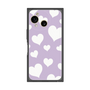 プレミアムスクエアケース［ Dot Hearts - Purple ］