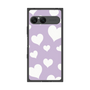 プレミアムスクエアケース［ Dot Hearts - Purple ］