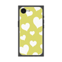 プレミアムスクエアケース［ Dot Hearts - Yellow ］
