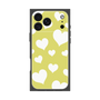 プレミアムスクエアケース［ Dot Hearts - Yellow ］
