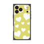 プレミアムスクエアケース［ Dot Hearts - Yellow ］