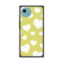 プレミアムスクエアケース［ Dot Hearts - Yellow ］