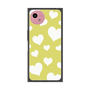 プレミアムスクエアケース［ Dot Hearts - Yellow ］