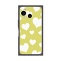 プレミアムスクエアケース［ Dot Hearts - Yellow ］