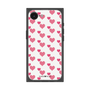 プレミアムスクエアケース［ Stripe Hearts - Pink ］