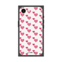 プレミアムスクエアケース［ Stripe Hearts - Pink ］