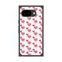プレミアムスクエアケース［ Stripe Hearts - Pink ］