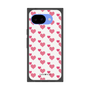 プレミアムスクエアケース［ Stripe Hearts - Pink ］