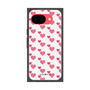 プレミアムスクエアケース［ Stripe Hearts - Pink ］