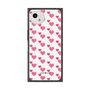 プレミアムスクエアケース［ Stripe Hearts - Pink ］
